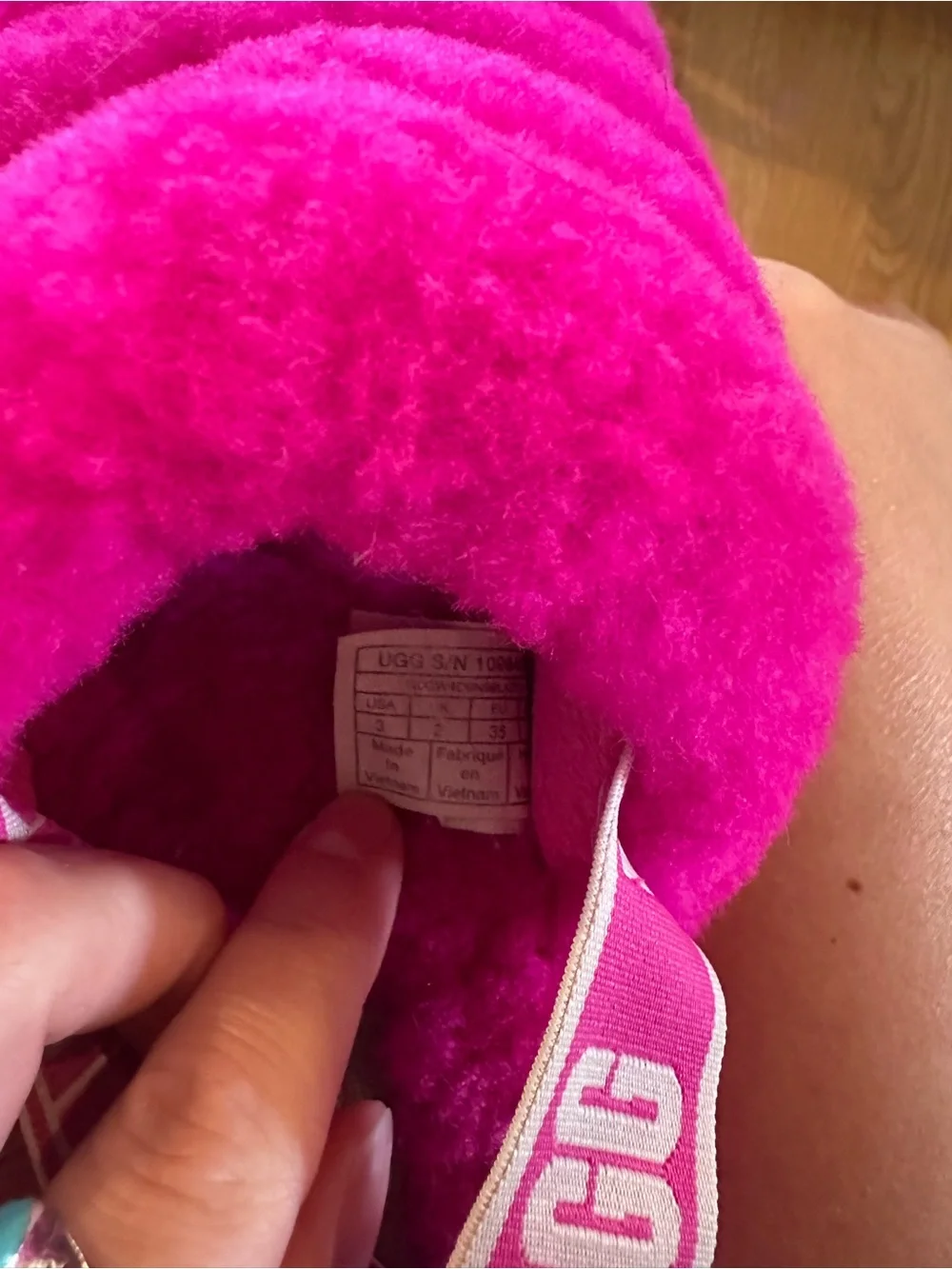 UGG Fluff Slide - Hot Pink Plush Slingback Slippers